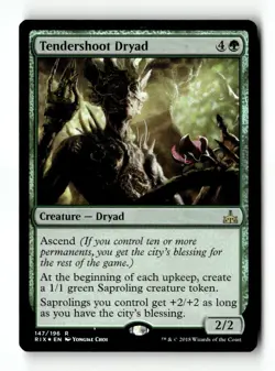 MTG Foil Tendershoot Dryad - RIX Moderately Played English - Image 1
