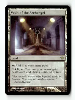 MTG Foil Vault of the Archangel - Dark Ascension Moderately Played English - Image 1