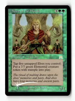 MTG Foil Voice of the Woods - Onslaught Moderately Played English - Image 1