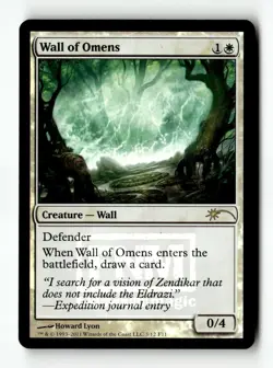 MTG Foil Wall of Omens - FNM Promos Moderately Played English - Image 1