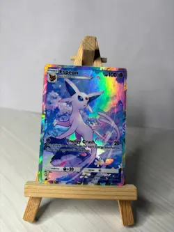 Pokemon TCG Pocket Espeon Illustration Rare Holo Rainbow Card (Watch Video) - Image 1
