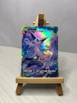 Pokemon TCG Pocket Espeon Illustration Rare Holo Rainbow Card (Watch Video) - Image 3