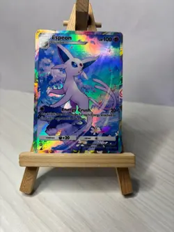 Pokemon TCG Pocket Espeon Illustration Rare Holo Rainbow Card (Watch Video) - Image 4