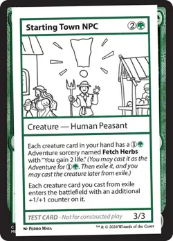 Starting Town NPC - Test Card (MB2) Mystery Booster 2 - NM - Image 1