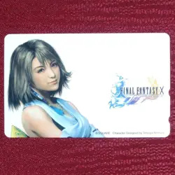 Yuna Tetsuya Nomura Art Final Fantasy X Phone Card Unused Square Enix Japanese - Image 2