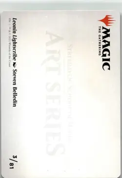 NM Leonin Lightscribe Art Card (Gold-Stamped Signature) 3/81 S Art Series: Strix - Image 2
