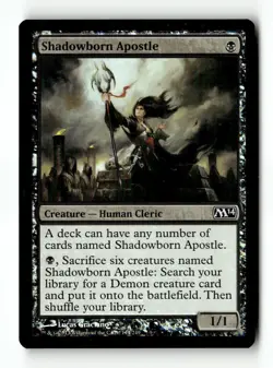 MTG Foil Shadowborn Apostle - M14 Moderately Played English - Image 1