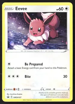 Eevee SWSH127 Black Star Promos Cosmos Holo Pokemon Card - Image 5
