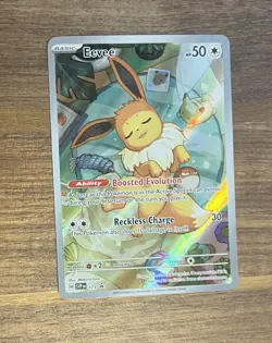 Pokemon TCG Eevee Prismatic Evolutions Promo SVP 173 Full Art Holo Card - Image 1