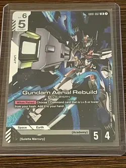 Gundam Card Game G001-067 Gundam Aerial Rebuild LR Foil - Image 1