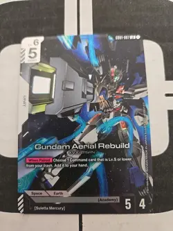 Gundam Card Game G001-067 Gundam Aerial Rebuild LR Foil - Image 1