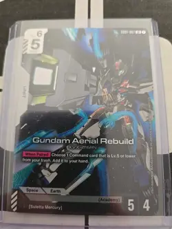 Gundam Card Game G001-067 Gundam Aerial Rebuild LR Foil - Image 3