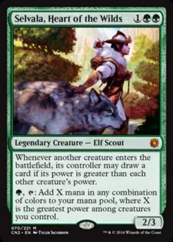 Selvala, Heart of the Wilds Magic mtg Moderate Play, English Conspiracy 2 Take t - Image 1