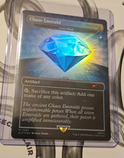 Chaos Emerald (7036) Blue Foil - Lotus Petal - Sonic Secret Lair - Magic MTG - Image 1