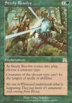 Moderate Play, English MTG Regular Steely Resolve Onslaught Magic the Gathering - Image 1