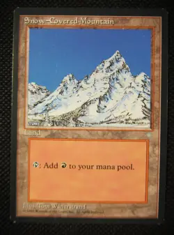MTG Basic Land Snow Covered Mountain Ice age - Image 1