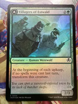 Villagers of Estwald // Howlpack of Estwald - MTG - Innistrad Remastered - Foil - Image 1