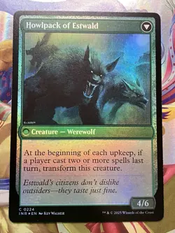 Villagers of Estwald // Howlpack of Estwald - MTG - Innistrad Remastered - Foil - Image 2