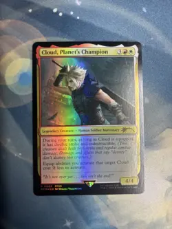 MTG Cloud, Planet's Champion (Foil) PROMO Final Fantasy NM FIN - Image 1