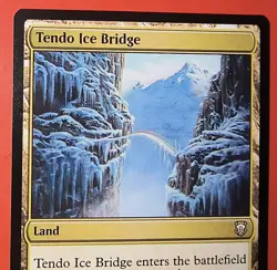 MTG: MAGIC, " TENDO ICE BRIDGE" REGULAR FINISH, M3C, NM RARE, #393, LAND - Image 2