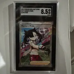 MARNIE'S PRIDE #171 PSA 8 NM-MT 2022 POKEMON TCG BRILLIANT STARS - Image 1