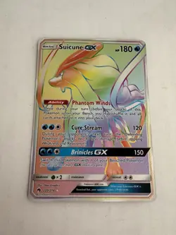 MINT 💎 Pokemon TCG Suicune GX Full Art Rainbow Rare Lost Thunder 220/214 2018 - Image 1