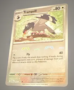 Tranquill 2025 Pokemon Black Bolt BLK 072/086 Common Master Ball Pattern Holo - Image 1