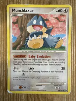 Munchlax - 68/100 - Common VERY DMG, English Pokemon Majestic Dawn - Image 1
