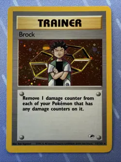 Brock HOLO 15/132 Gym Heroes Trainer VINTAGE 2000 Pokemon - Image 2