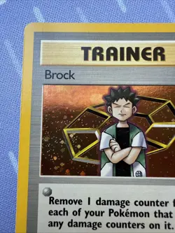 Brock HOLO 15/132 Gym Heroes Trainer VINTAGE 2000 Pokemon - Image 3