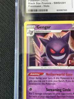 2022 Gengar SWSH241 Holo SWSH Black Star Promos Prerelease Pokemon CGC 10 - Image 3