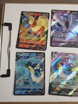 12 Cards Mixed Lot of Pokemon Cards Full Art Holo Promos Eeveeloutions - Image 2