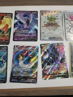 12 Cards Mixed Lot of Pokemon Cards Full Art Holo Promos Eeveeloutions - Image 3