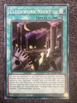Yugioh Clockwork Night BLCR-EN007 Secret Rare 1st Edition NM - Image 1