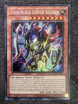 Yugioh Toon Black Luster Soldier BLCR-EN065 Secret Rare 1st Edition NM - Image 1