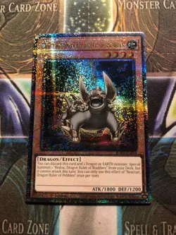 REACTAN, DRAGON RULER OF PEBBLES * QUARTER CENTURY SECRET RARE RA03-EN254 YUGIOH - Image 1