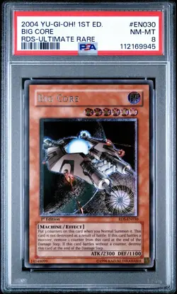 Yugioh Big Core RDS-EN030 1st Edition Ultimate Rare PSA 8 Near Mint EURO wow - Image 1