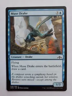MTG Magic The Gathering Card Muse Drake Creature Drake Blue Guilds Of Ravnica - Image 1