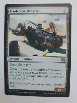 MTG Magic The Gathering Card Ovalchase Dragster Artifact Vehicle Kaladesh 2016 - Image 1