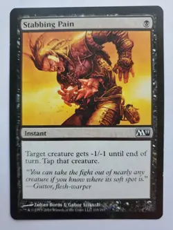 MTG Magic The Gathering Card Stabbing Pain Instant Black M11 - Image 1