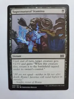 MTG Magic The Gathering Card Supernatural Stamina Instant Black Double Masters - Image 1