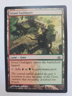 MTG Magic The Gathering Card Gruul Guildgate Land Gate Dragon's Maze 2013 - Image 1
