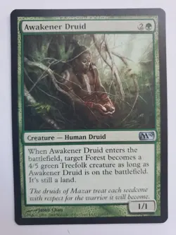 MTG Magic The Gathering Card Awakener Druid Creature Human Druid Green M10 - Image 1