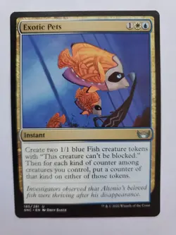 MTG Magic The Gathering Card Exotic Pets Instant White Blue Streets Of New Capen - Image 1