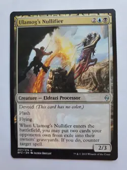MTG Magic The Gathering Card Ulamog's Nullifier Creature Eldrazi Processor 2015 - Image 1