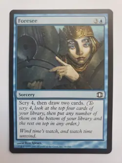 MTG Magic The Gathering Card Foresee Sorcery Blue Future Sight - Image 1