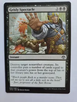 MTG Magic The Gathering Card Grisly Spectacle Instant Black Iconic Masters 2017 - Image 1