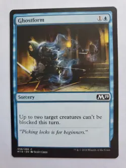 MTG Magic The Gathering Card Ghostform Sorcery Blue M19 - Image 1
