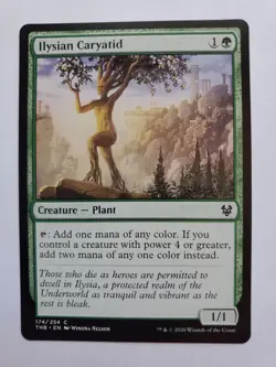 MTG Magic The Gathering Card Ilysian Caryatid Creature Plant Green Theros Beyond - Image 1