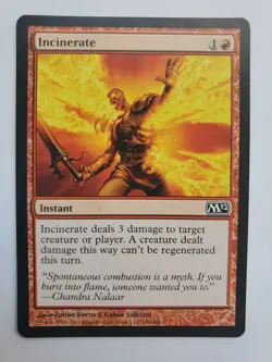 MTG Magic The Gathering Card Incinerate Instant Red M12 - Image 1